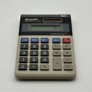 Sharp‎ EL-334H vintage retro desktop calculator fully working
